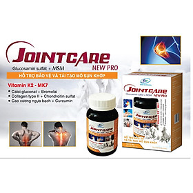 VIÊN UỐNG BỔ XƯƠNG KHỚP JOINTCARE NEW PRO - BỔ SUNG GLUCOSAMIN, COLLAGEN TUÝP 2 - GIẢM ĐAU XƯƠNG KHỚP - GIẢM THOÁI HÓA KHỚP - TĂNG TIẾT DỊCH LÀM TRƠN Ổ KHỚP - LỌ 50 VIÊN