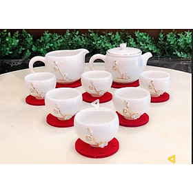 Mua Bộ ly uống trà cao cấp dát vàng 24k MT Gold Art- Hàng chính hãng  trang trí nhà cửa  phòng làm việc  quà tặng sếp  đối tác  khách hàng  tân gia  khai trương