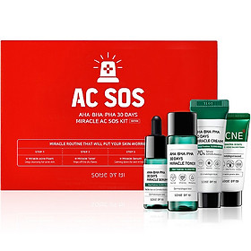 Bộ sản phẩm cho da mụn Some By Mi AHA- BHA - PHA 30 Days Miracle AC SOS KIT