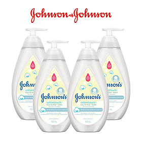 [BỘ 4 SIÊU RẺ] sữa tắm 2 trong 1 (gội+tắm toàn thân) mềm mịn Johnson' baby Bath Cotton Touch 500mlx4