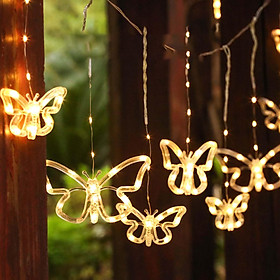 Solar Lamps Butterfly Shape Fairy LED String Lights for Garden ...