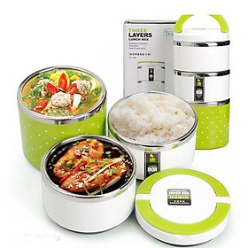 Mua Hộp đựng cơm giữ nhiệt 3 ngăn inox  Cà mên 3 ngăn-Camen giu nhiet 3 ngan