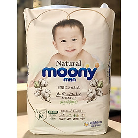 Gói bỉm bông organic Moony Natural Size M quần