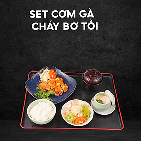 SET CƠM GÀ CHÁY BƠ TỎI