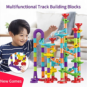 113 Pieces 3D Marble Run Set Construction Building Blocks STEM Learning Toy Early Education for Age 3+ Boys & Girls