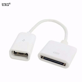 15CM Docking 30-pin Female To USB 2.0 Female Data Charge Short Cable Dock 30P Black