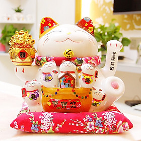 Mua Mèo Thần Tài Thiên Kim Vạn Lượng - Gốm sứ Nhật cao cấp - 16cm - HCM