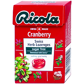 Hình ảnh Kẹo thảo mộc trái cây Cranberry không đường Ricola 40g