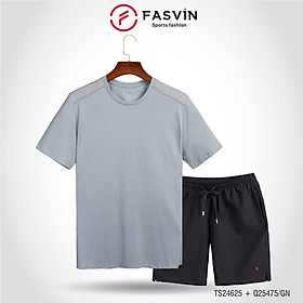 Bộ Quần Áo Thể Thao Nam FASVIN TS24625+Q25475.HN Hàng Nhà Máy Chất Liệu Mềm Mại Phom Dáng Đẹp