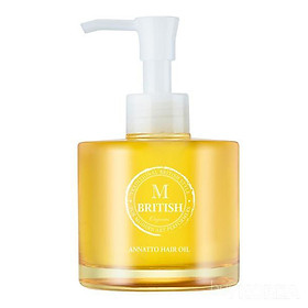 Dầu dưỡng tóc cao cấp BRITISH M Annatto Hair Oil phục hồi tóc hư tổn (140ml)