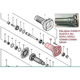 Mua Đầu nhôm 318000-9 MAKITA dùng cho máy mài khuôn MT911 MT912 GD0600 GD0601 M9100  - Hàng Chính Hãng