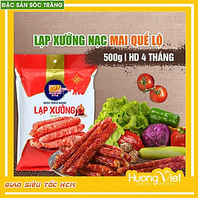 Đặc Sản Sóc Trăng - Lạp Xưởng Nạc Tân Huê Viên 500G Sóc Trăng Hút Chân Không, Thịt Lạp Sườn Heo Mai Quế Lộ Thơm Ngon Đậm Vị Truyền Thống