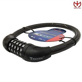 Mua Khóa xe đạp 5 số Tonyon TY 4512 - Khóa dây cáp dài 50cm x 15mm dùng số - MSOFT