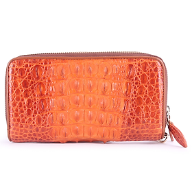 Ví nữ da cá sấu 2 khóa gai Huy Hoàng