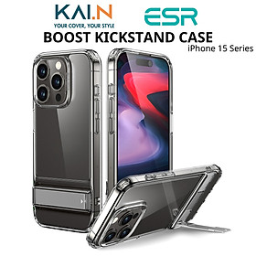 Ốp Lưng Trông Suốt Kiêm Giá Đỡ Dành Cho iPhone 15 Pro Max / 15 Pro / 15 Plus / 15, ESR Boost Kickstand Case - HÀNG CHÍNH HÃNG
