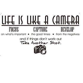 Miếng Dán Tường Hình Chữ Life Is Like A Camera