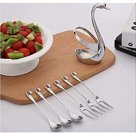 Mua BỘ 6 THÌA DĨA INOX KÈM LỌ CẮM THIÊN NGA SANG TRỌNG