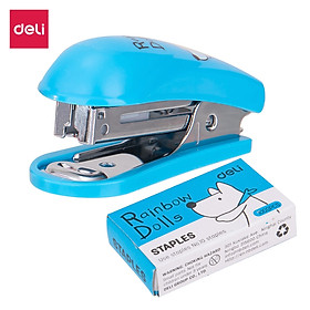 Dập Ghim Mini #10 Deli, Đính Kèm 1000 Chiếc Ghim 12 Trang, Xanh, Đỏ, Xanh Lá - 1 Cái E0253
