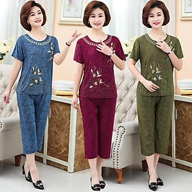 Bộ đồ trung niên mặc nhà chất mềm mịn thoáng mát