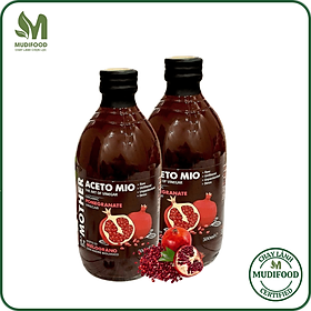 Combo 2 Chai Giấm Lựu Hữu Cơ Aceto Mio (Có Giấm Cái) 500ml, Hỗ Trợ Detox Cơ Thể, Tốt Cho Sức Khỏe