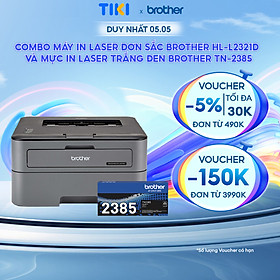 [Hàng chính hãng] Combo Máy in laser đơn sắc Brother HL-L2321D và Mực in laser trắng đen Brother TN-2385