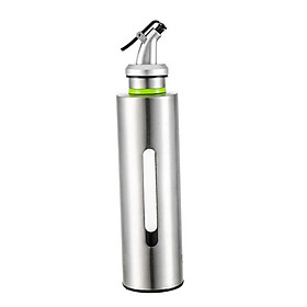 Stainless Steel Olive Oil Vinegar Dispenser - Soy Sauce Container Cruet Drip Free Pouring Elegant Gorgeous