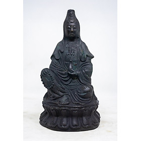 Hình ảnh Tượng Phật Bà Quan Âm ngồi thiền bằng đồng