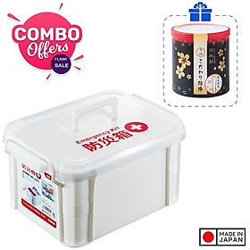 Mua Combo hộp đựng thuốc gia đình + Hộp 180 tăm bông ngoáy tai nội địa Nhật Bản (Made in Japan)