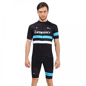 Men's Cycling 2-Piece Set Short Sleeve Bicycle Sports Wear Leobaiky