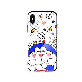 Ốp Lưng Kính Cường Lực cho điện thoại Iphone X / Xs - Doremon 03
