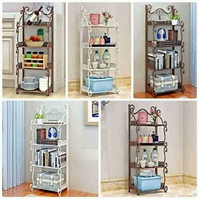 Mua kệ sắt 4 tầng để đồ hoa văn