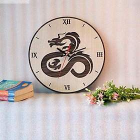 Đồng hồ treo tường decor 12 con giáp - Đh con mèo
