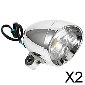 2xMotorcycle Retro Bullet LED Headlamp Auxiliary Headlamp Fog Lamp Universal