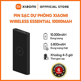 Pin Sạc Dự Phòng Polymer Xiaomi Mi Essential 10.000 mAh Tích Hợp Sạc Không Dây 10W Hỗ Trợ Sạc Nhanh USB Type-C Input 18W + USB-A Output 18W - Hàng Chính Hãng