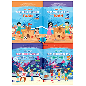 Combo Bài tập phát triển năng lực môn Toán + Tiếng việt lớp 5 - tập 1 + 2 (PB1) ( Cánh Diều) - An