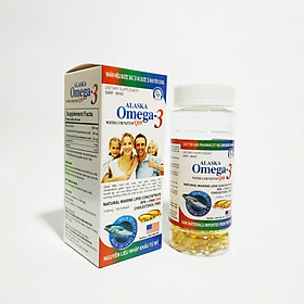 Viên Uống Dầu Cá Alaska Omega 3 Tốt Cho Mắt, Tim, Não