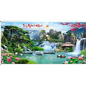 Tranh đính đá Tùng nghênh khách - LV260