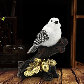 Bird Ornament Figurine Sculpture Bird Statue for Flowerpot Table Living Room