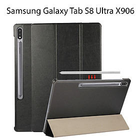Bao Da Cover Dành Cho Máy Tính Bảng Samsung Galaxy Tab S8 Ultra X906 Hõ Trợ Smart Cover