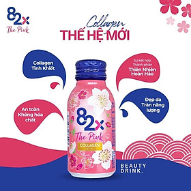 Nước Uống Đẹp Da - 82X The Pink Collagen 1000mg Collagen Peptide, 100ml/Chai Nước Uống Đẹp Da Tràn Năng Lượng Đến Từ Nhật Bản