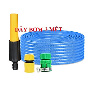 Bộ dây vòi xịt nước rửa xe, tưới cây đa năng, tăng áp 3 lần, loại 3m, 5m 206622-5 cút sập,nối vàng+ tặng đai