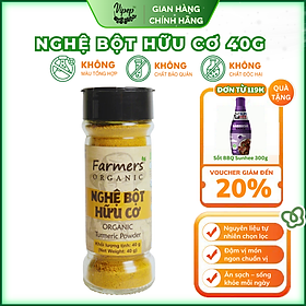 Nghệ Bột Farmers' Organic Vipep Hũ Thủy Tinh 40g