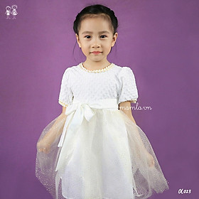 Đầm công chúa trắng viền nhũ