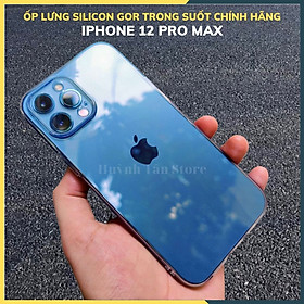 Ốp lưng trong suốt silicon GOR dành cho iphone 12 pro max bảo vệ camera dẻo siêu mỏng - Hàng nhập khẩu