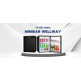 TỦ MINIBAR WELWWAY 40L - CỬA NHỰA - HÀNG CHÍNH HÃNG