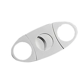 Hình ảnh Review Stainless Steel Portable Cigar Cutter Double Blades Scissors for Most size of Cigarette