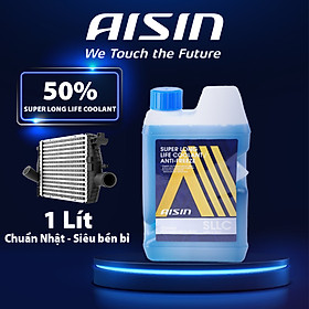 Nước Làm Mát Động Cơ Màu Xanh Dương AISIN Super Long Life Coolant 50% 1 Lít SCPM50A1LB - Nhập Khẩu Chính Hãng