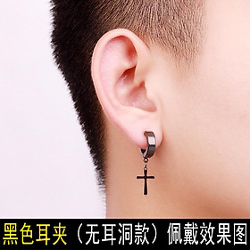 Khuyên tai Titan chữ thập Hàn Quốc không han gỉ