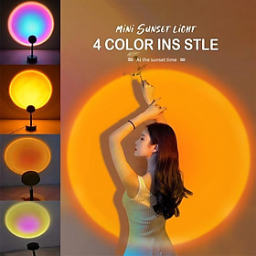 Mua Đèn led hoàng hôn Q08- Đèn sunset cầu vồg tích hợp 4 màu trang trí nội thất  quán cafe  chụp hình quay TikTok hot trend