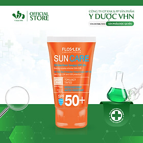 Kem Chống Nắng Cho Da Dầu Mụn Oil Free Sun Protection Tinted Cream SPF 50+ FLOSLEK Giúp Bảo Vệ Da Toàn Diện Tuýp 50ml